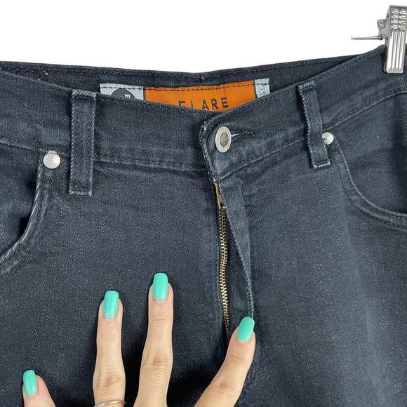 Vintage Levi's Silvertab Y2K Flare Jeans Black Denim (34x31) 13 Jr. M Dark wash - Picture 6 of 14